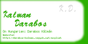 kalman darabos business card