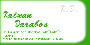 kalman darabos business card